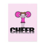 Pink Cheerleading T-shirts and Gifts postcards