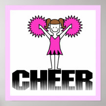 Pink Cheerleading T-shirts and Gifts Poster