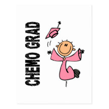 Pink CHEMO GRAD 1 (Breast Cancer) Postcards