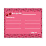 Pink Cherry Mod Recipe Cards Template postcards