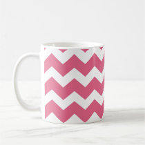Pink chevron zigzag pattern modern trend mugs