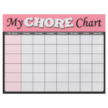 Pink Children's Chore Charts flyers