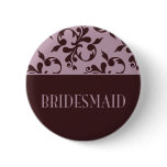 Pink & Chocolate Bridesmaid Button