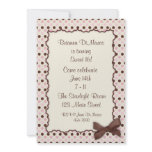 Pink Chocolate Polka Dot Invitation