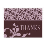 Pink & Chocolate Thanks Postcard