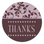 Pink & Chocolate Thanks Sticker