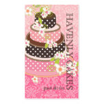 Pink + Chocolate Wedding Cake/Bakery/pâtisserie Business Cards