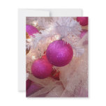 Pink christmas balls invitations