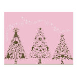 Pink Christmas Postcard