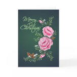 PINK CHRISTMAS ROSES & PINE by SHARON SHARPE cards