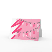 Pink Christmas Tree - Old Fashioned Lights