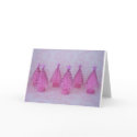 Pink Christmas Trees cards