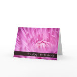 Pink Chrysanthemum Happy Birthday Card