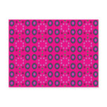 pink circle patterns post card