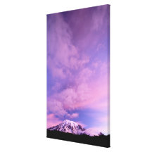 Pink Clouds Above Mount Rainier Canvas Print