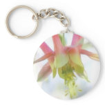 Pink Columbine Flower Key Chain
