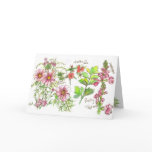 Pink Cosmos Snapdragon Journal Blank Note Card