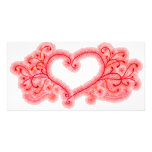 Pink Cotton Candy Heart photo cards