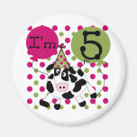 Pink Cow 5th Birthday Tshirts and Gifts Fridge Magnet