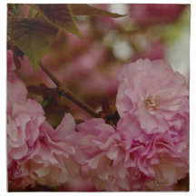 Pink Crab Apple Blossoms Dinner Napkins