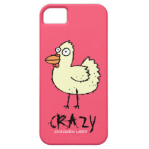 PINK Crazy Chicken Lady Cartoon Hen