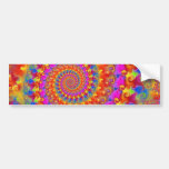 Pink Crazy Fractal Bumper Stickers