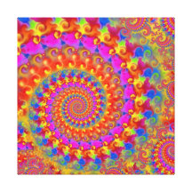 Pink Crazy Fractal Gallery Wrap Canvas