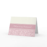 Pink Cream Swirl Bridesmaid Invitation Card