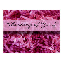 Pink Crinkled Shreds Postcard
