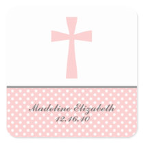 Pink Cross Stickers