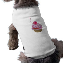 Pink Cupcake and Hearts Dog Clothes