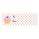 Pink Cupcake Birthday Gift Tags business cards