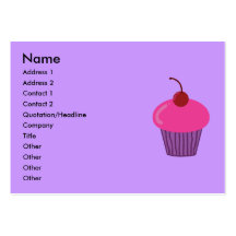Pink Cupcake Business Cards