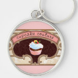 Pink Cupcake Couture Sign Logo Banner Key Chain
