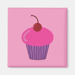Pink Cupcake Fridge Magnets