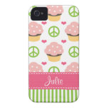 Pink Cupcake iPhone 4 Case-Mate Barely There Cover