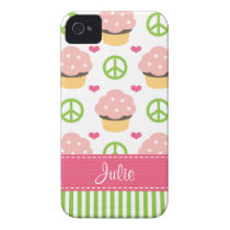 Pink Cupcake iPhone 4 Case-Mate Barely There Cover