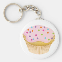 Pink Cupcake Keychains