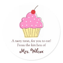 Pink Cupcake labels, From the Kitchen Of...