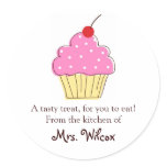 Pink Cupcake labels, From the Kitchen Of... stickers