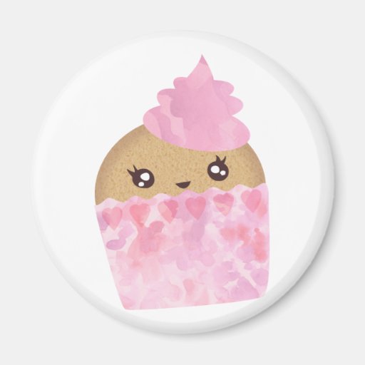 Pink Cupcake Magnet
