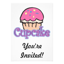Pink Cupcake Personalized Announcement