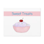 Pink Cupcake Recipe Card postcards
