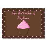 Pink Cupcake Recipe Gift Tags business cards
