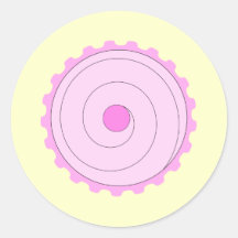Pink Cupcake. Round Sticker