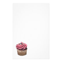 Pink Cupcake Stationary Stationery Design