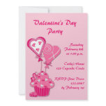Pink Cupcake Valentine Invitation