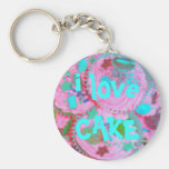 Pink Cupcakes 'i love CAKE' keychain