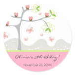 Pink Cupcakes on a Tree Custom Gift Label Sticker