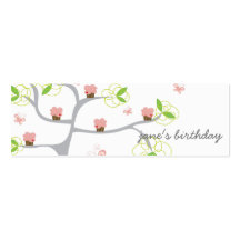 Pink Cupcakes on a Tree TQ / Gift / Tag / Favours  Business Cards